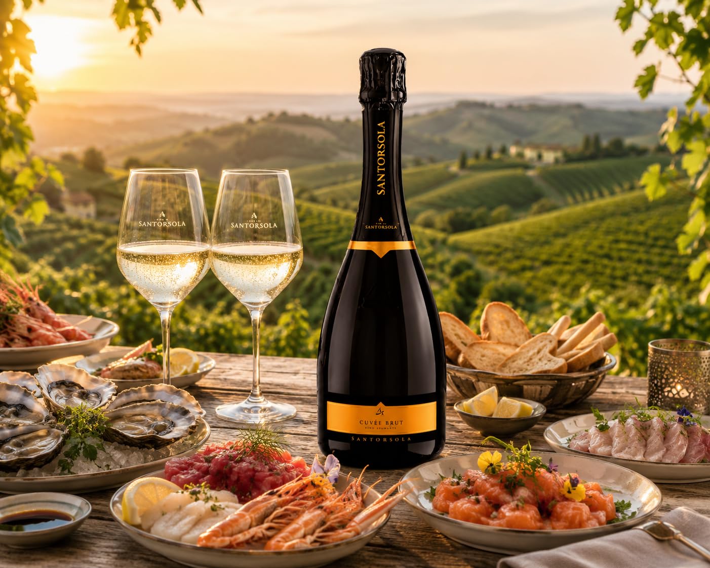 Casa Sant'Orsola - Prosecco D.O.C. Brut Millesimato LX, elaborado con uvas Glera, de sabor seco con notas frutales, 1 botella de 750 ml