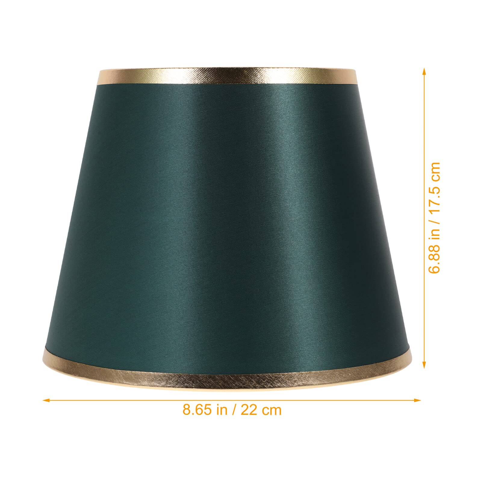 Pantalla de tela - Lámpara de araña de mesa, cubierta de tela para lámpara de mesa, luz de pie para bombilla E27, verde oscuro 3