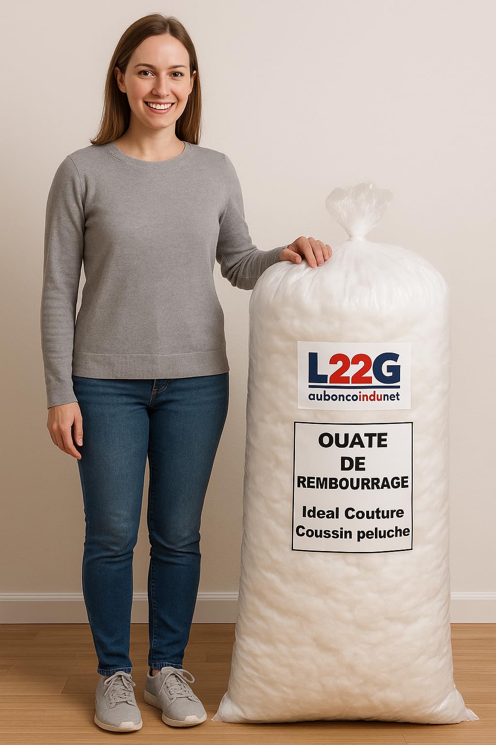 Ouate de Rembourrage 4 Kilos Fibre Creuse siliconée 100% Polyester Blanc Rembourrage pour oreillers Coussins et Peluches (4000 GR)