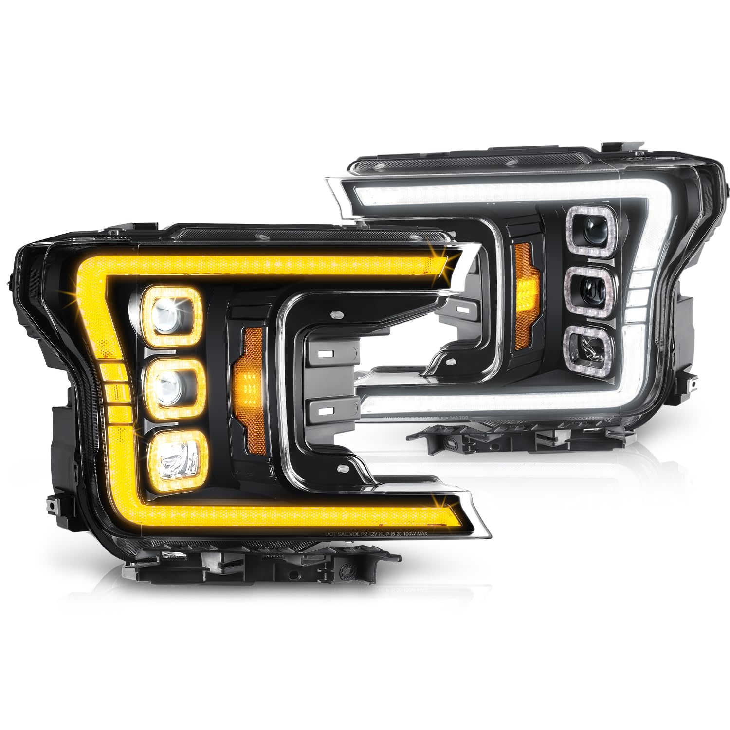 Amazon.com: DNA MOTORING Pair of LED DRL High/Low Beam Projector