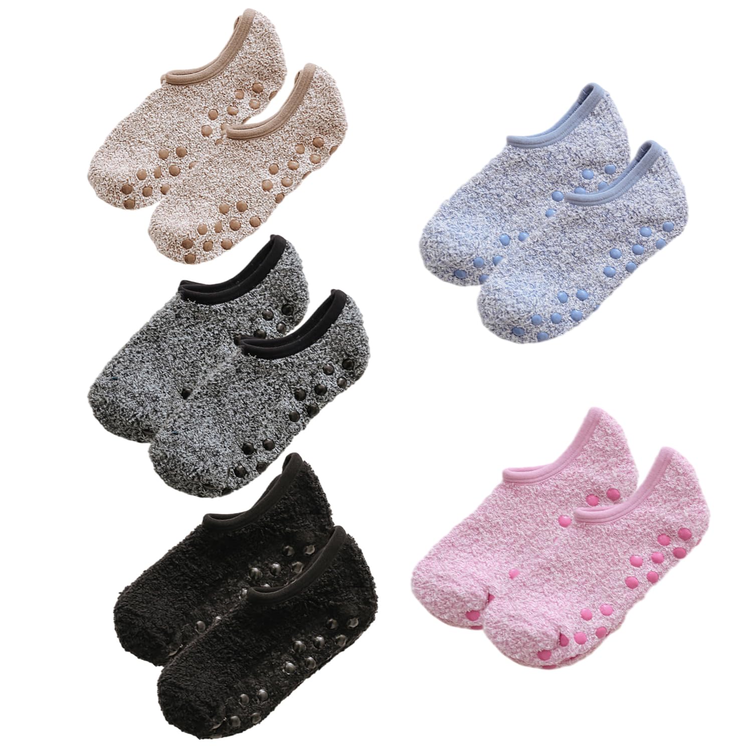 Calcetines de Forro Polar Coral 5 Pares - Calcetines Gruesos y Suaves para Invierno