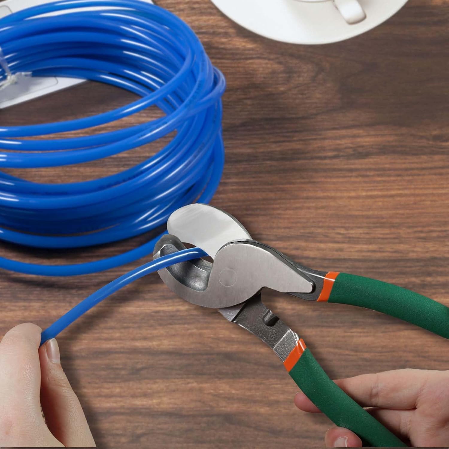 SPEEDWOX 9 Inch Cable Cutter Pliers, High Leverage, Heavy Duty for Aluminum, Copper, Communications Cable, AWG 24-100 Pair