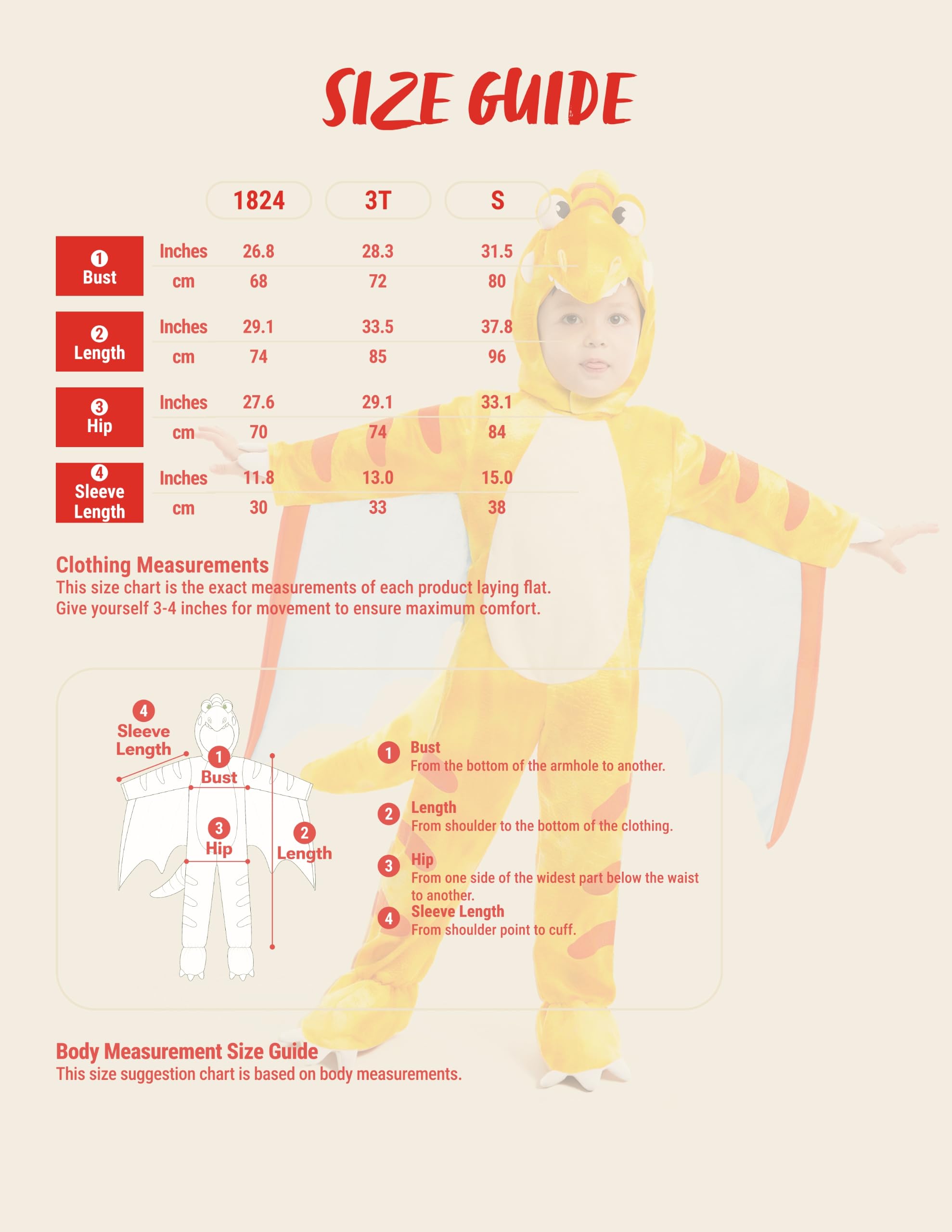 Spooktacular Creations Costume da dinosauro pterodattilo Set deluxe preistorico per bambini e neonati per Halloween dress up party (3T) Giallo