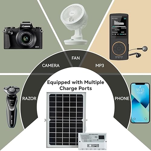 Miniatura 2 de Luces colgantes solares para interiores y exteriores con 4 bombillas LED, cada cable de 16.4 ft, impermeable, batería de 6000 mAh para patios,