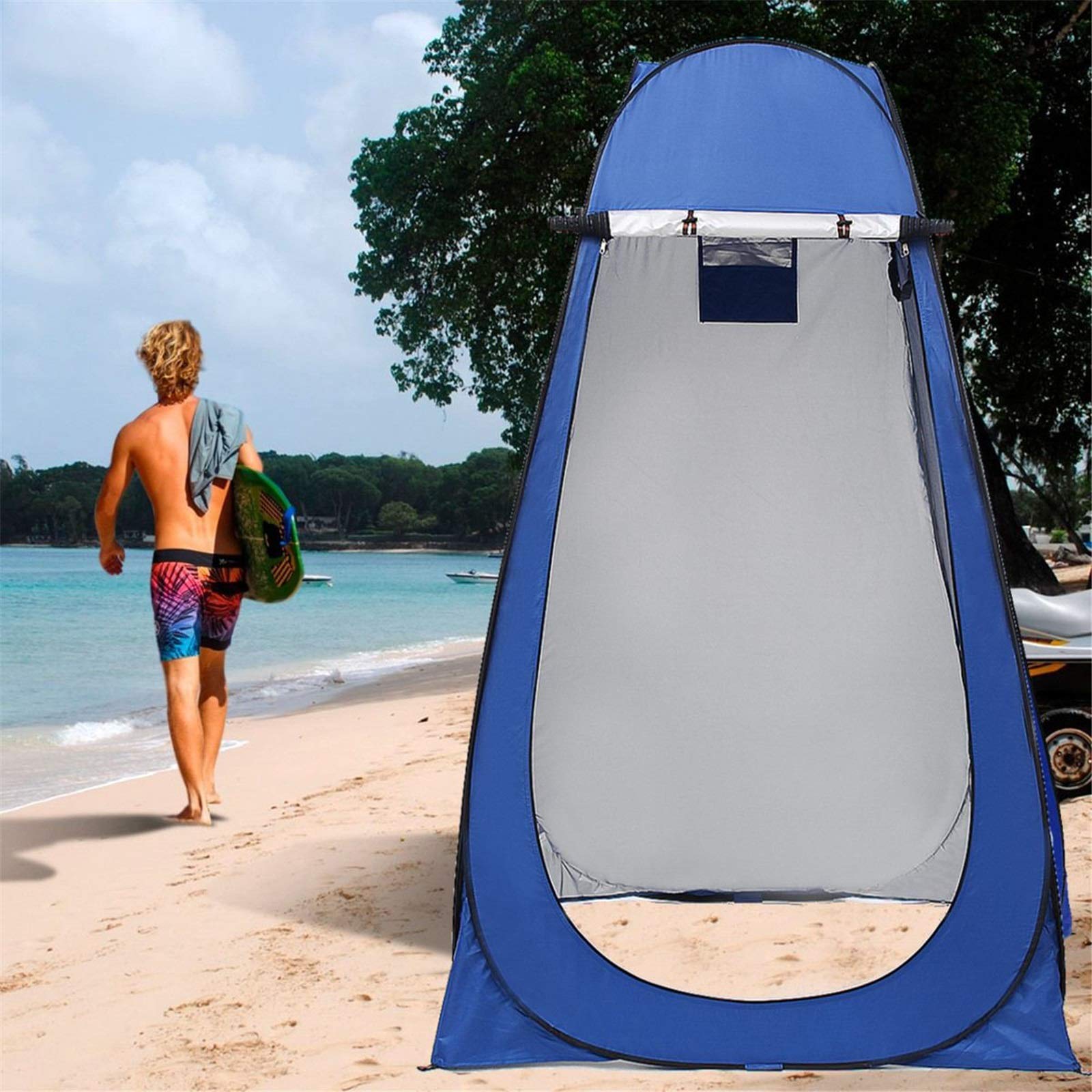 Tenda Spogliatoio Portatile Tenda da bagno all'aperto Automatico Stanza Bird Watching Shed con finestra Doccia per la Privacy in Campeggio