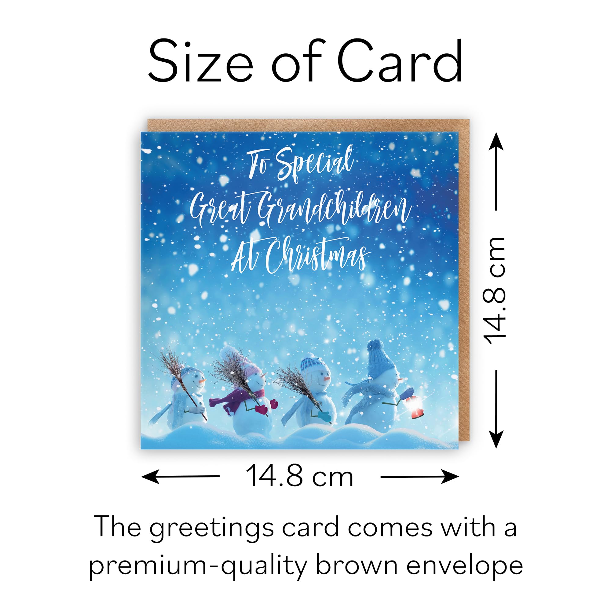 Hunts England - Great Grandchildren Christmas Card - To Special Great Grandchildren At Christmas - Snow People Collection - Fun Card - Image 4