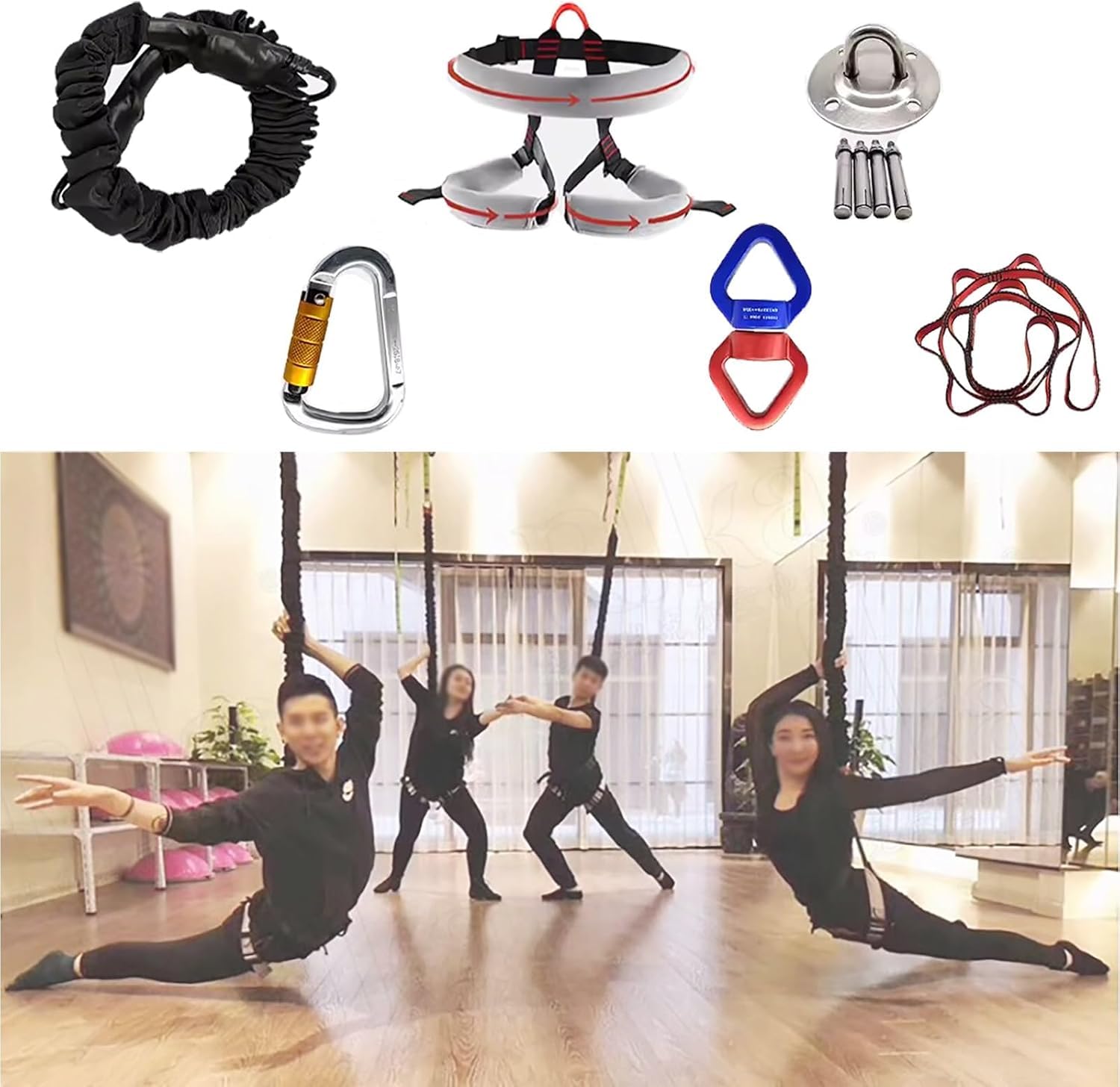 Improve Balance Hanging Single Bungee Fitness Resistance Rope Gravity Yoga Bungee Cord Gym Dance Fitness Training Vitality Band