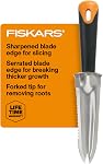 Fiskars Steel Garden Knife, Multi-Purpose Weed Puller Gardening Tool for Planting, Weeding, Digging, and Cultivating with Hanging Hole