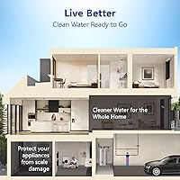 Vista 5 de Express Water WH100SP Anti Scale Whole House Water Filter System, Blue