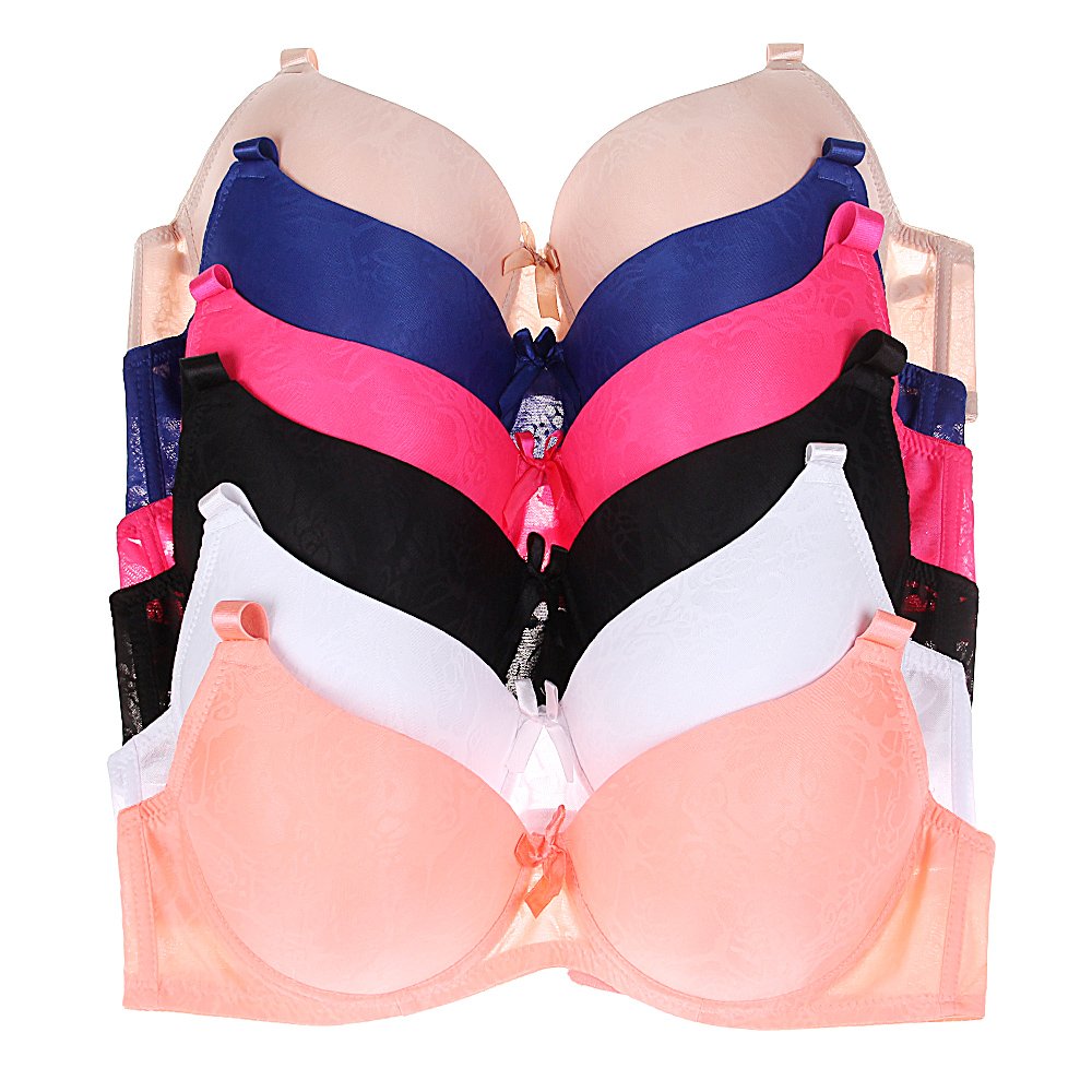 Women's 6 Pack of Bras Lace Bras Packs Underwire Brassieres for Women