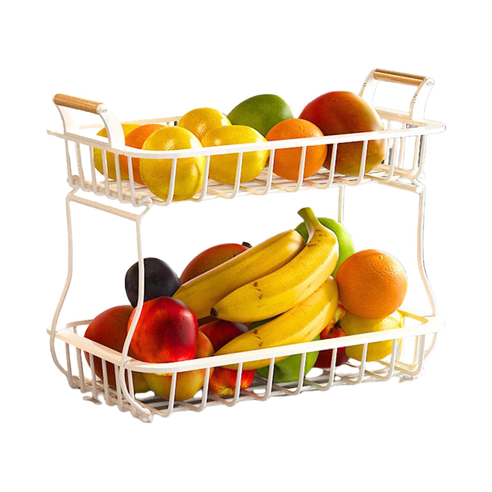 HDOYTXXM Layer Metal Kitchen Detachable Countertop Rack for Fruits Vegetables, Sturdy Space-Saving Storage Detachable Metal Rack Countertop Fruit Organizers