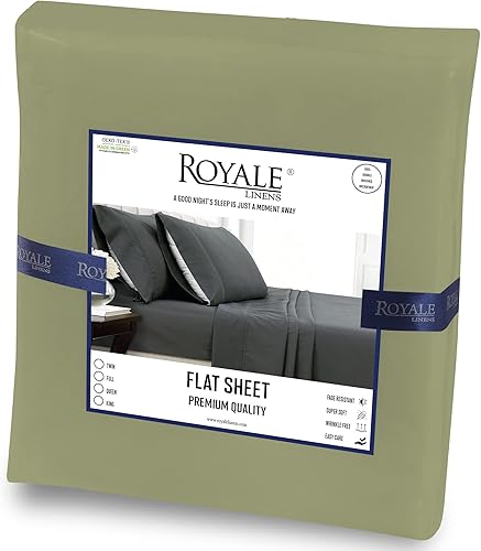 Miniatura 6 de Royale Linens - Sábana encimera tamaño individual XL, microfibra cepillada 1800, ultrasuave, transpirable, resistente a arrugasmanchas, la sábana