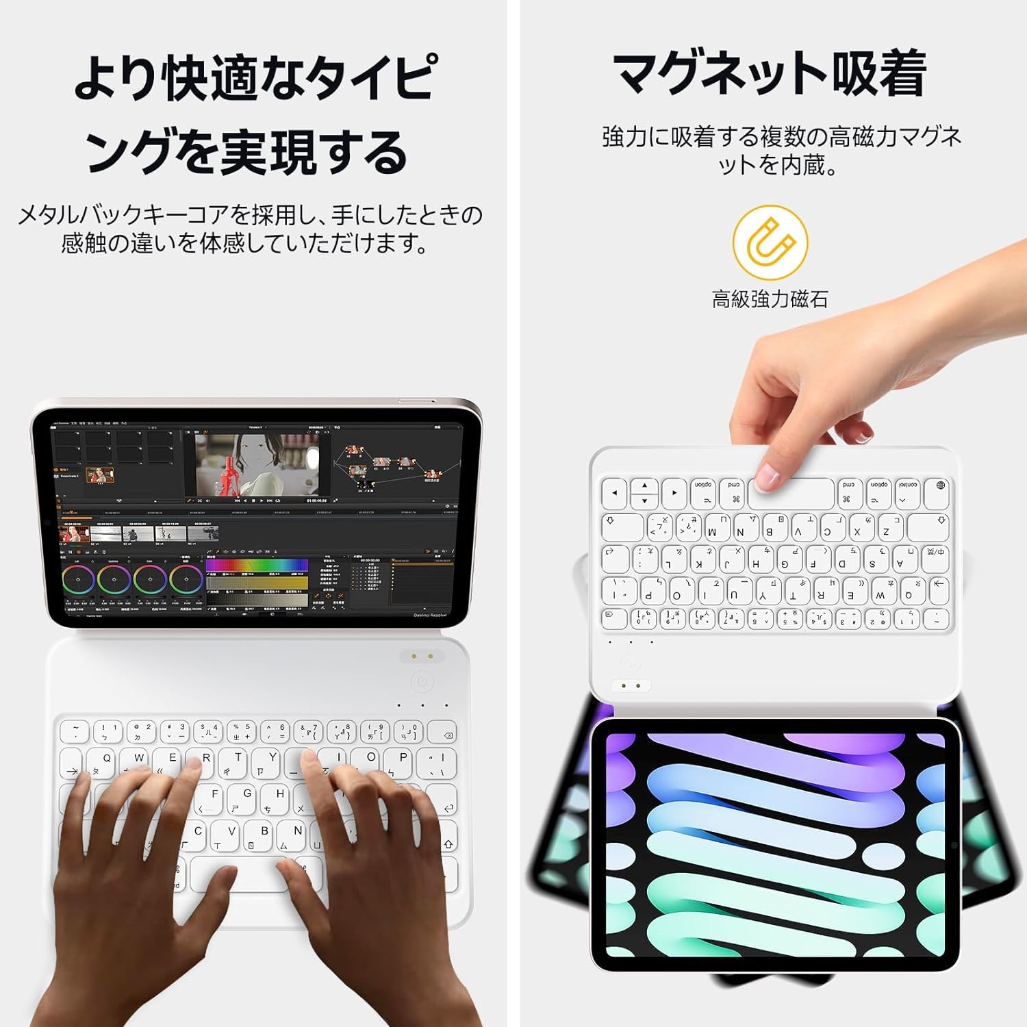 Amazon.co.jp: HOU iPad mini 6/7 (A17 Pro) 対応キーボードケース
