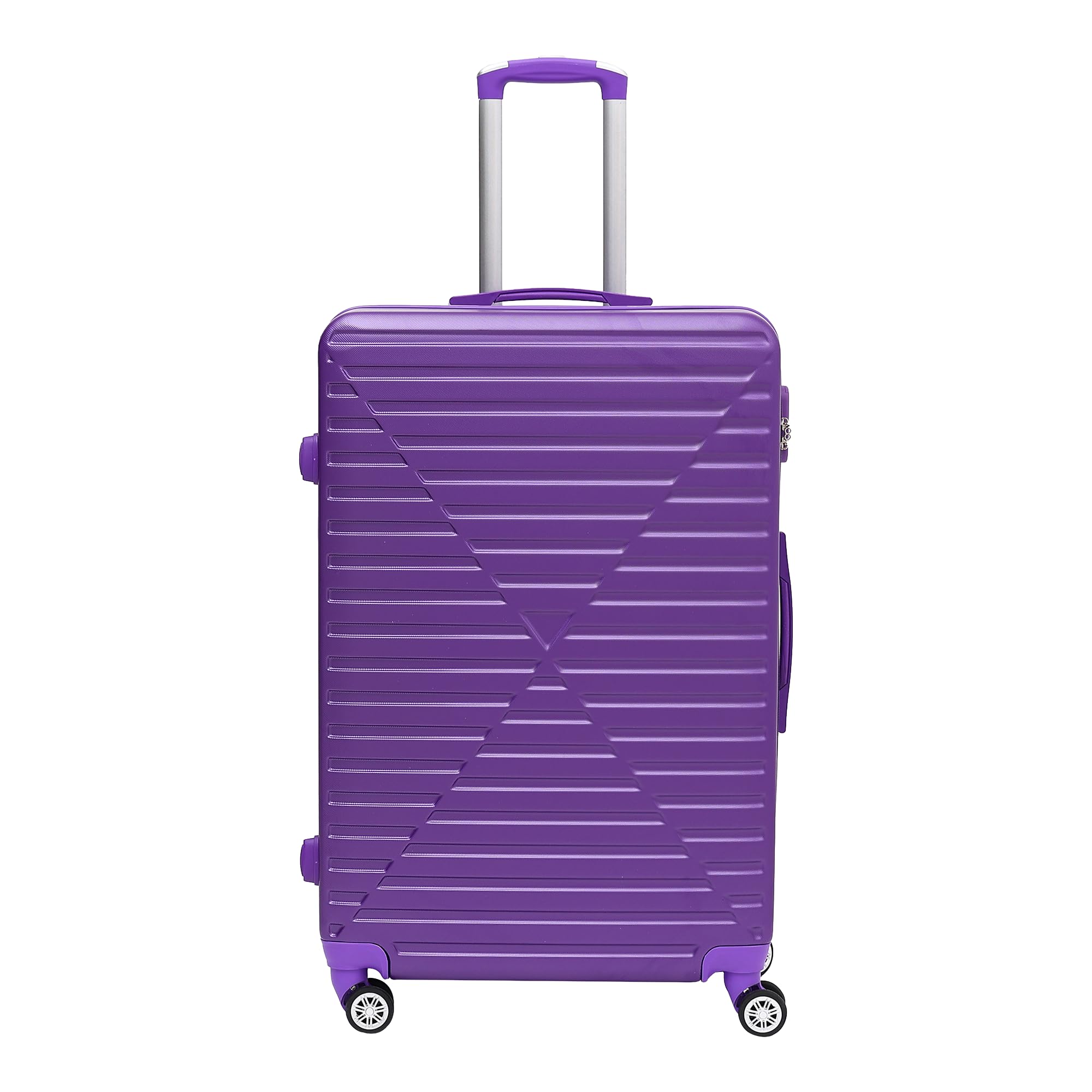 GenericYasmin Hard Shell Suitcase Small Bag | Durable Luggage and Travel Bag | 360° Wheels, TSA Lock, Telescopic Handle - 20" (Purple)