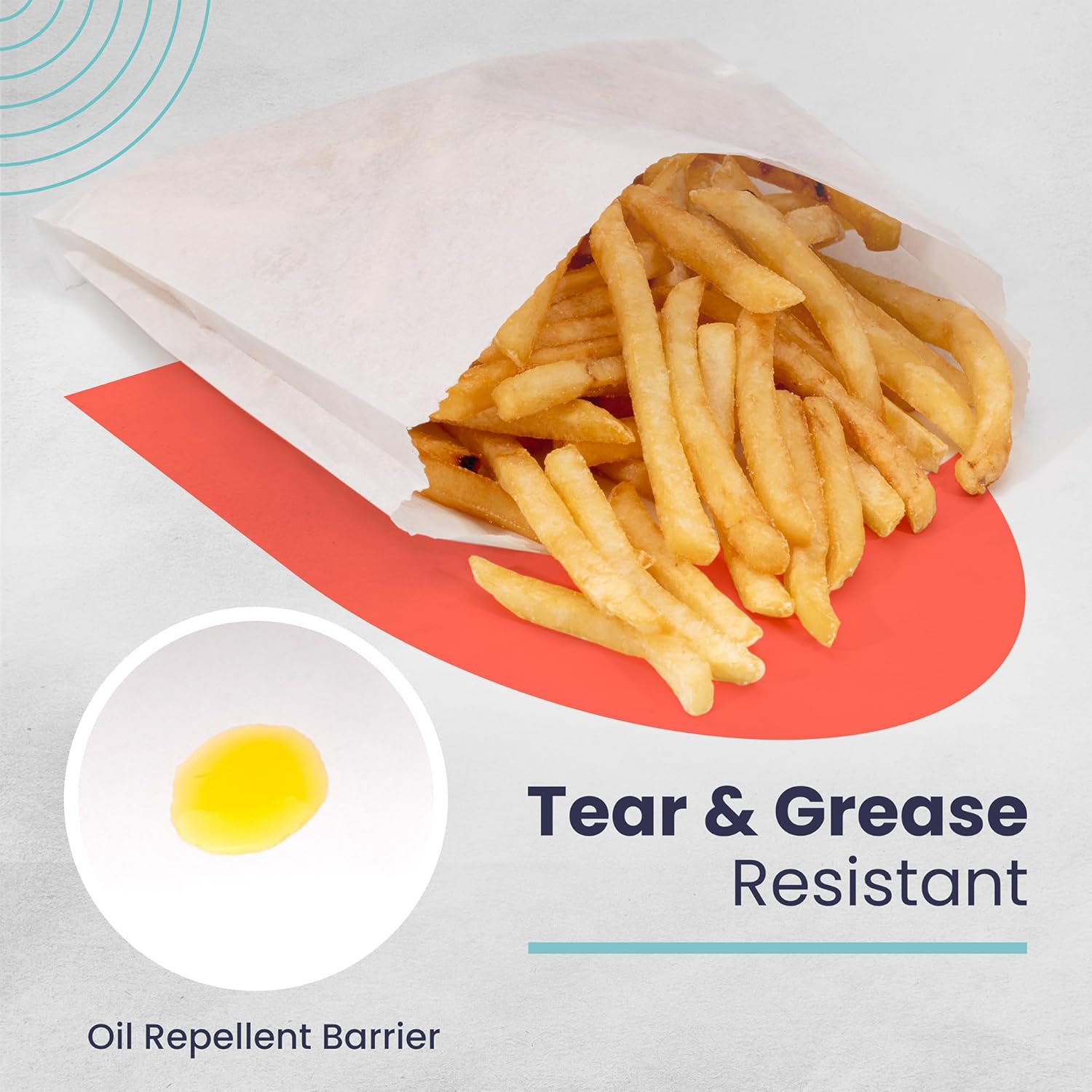 Fit Meal Prep 1000 Pack Paper Sandwich Bags 7 x 6”, Greaseproof Snack Bags, Food Grade Pastry Bag, Recyclable Small Paper Bags, Cookie Sleeves, Food Packaging for Bakery, Donuts