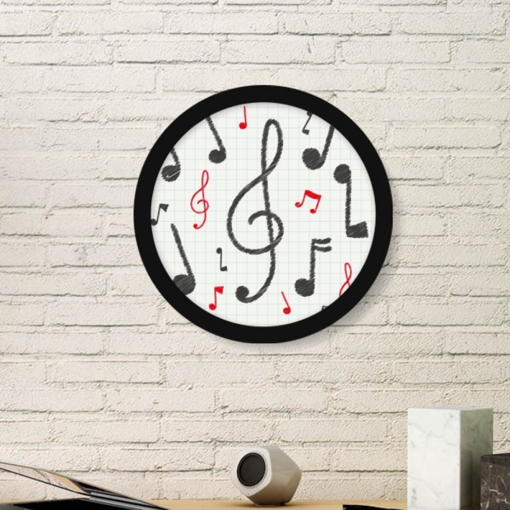 Peintures musique notation cadeau idéal cadre rond noir pour musicien