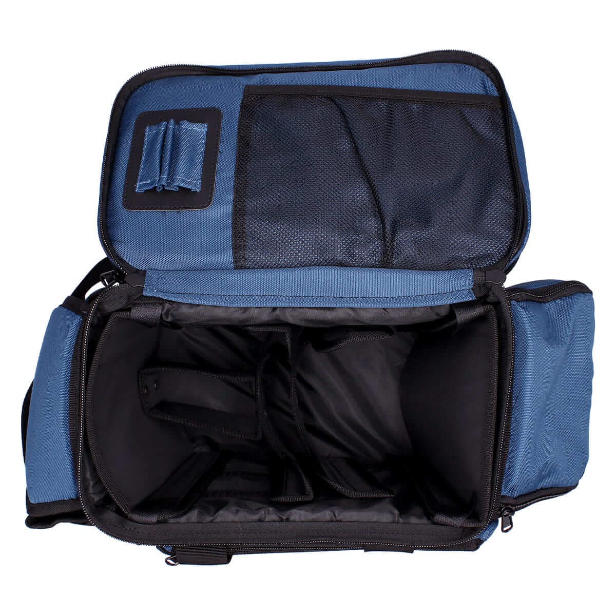 "Doc Pack Arzttasche – viel Platz, 3-Fach gegen Nässe versiegelt, Mit Ampullarium, Handytasche, Dokumententasche (A5), Front- und Seitentaschen, Schultergurt, 40x21x28 cm (Marineblau)