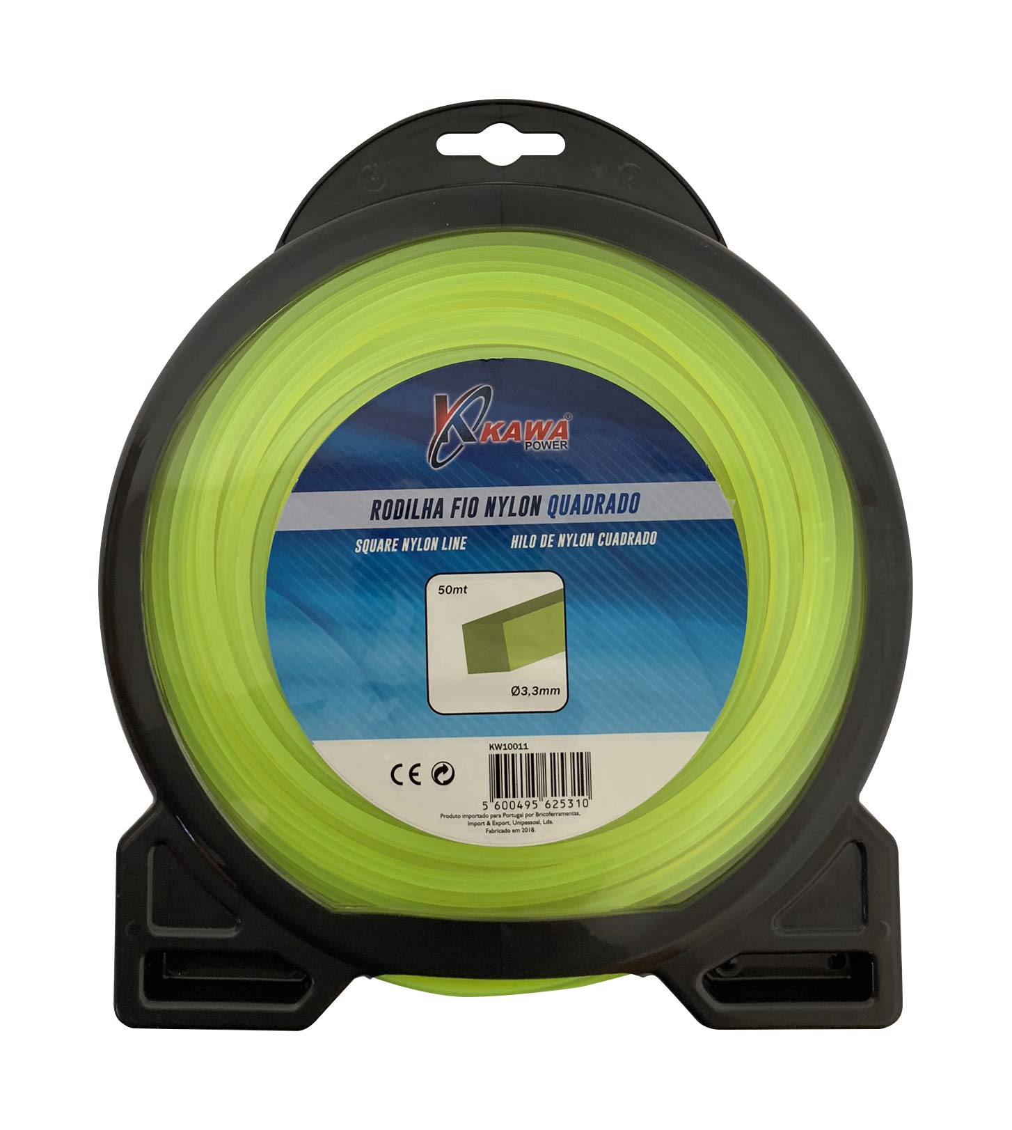Nylon thread for brush cutters SQUARE 3,3MM X 50mt Kawapower - Bricoferr
