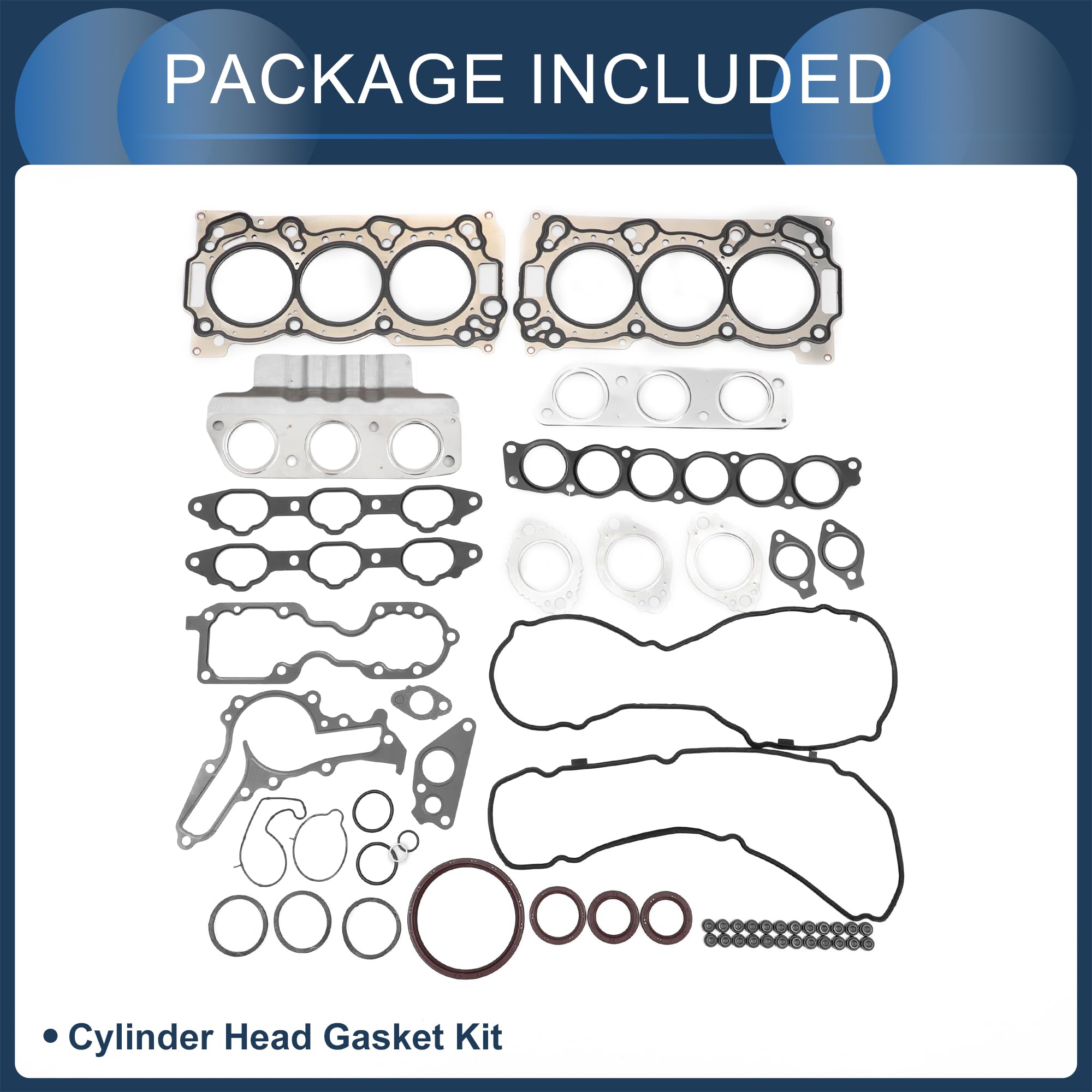 Kit De Juntas De Culata No.1000B786 para Mitsubishi 6B31 | 1 Set, Goma Metal, Resistencia A Altas Temperaturas, Rendimiento Estable, Fácil Instalación, Juego De Juntas De Válvula