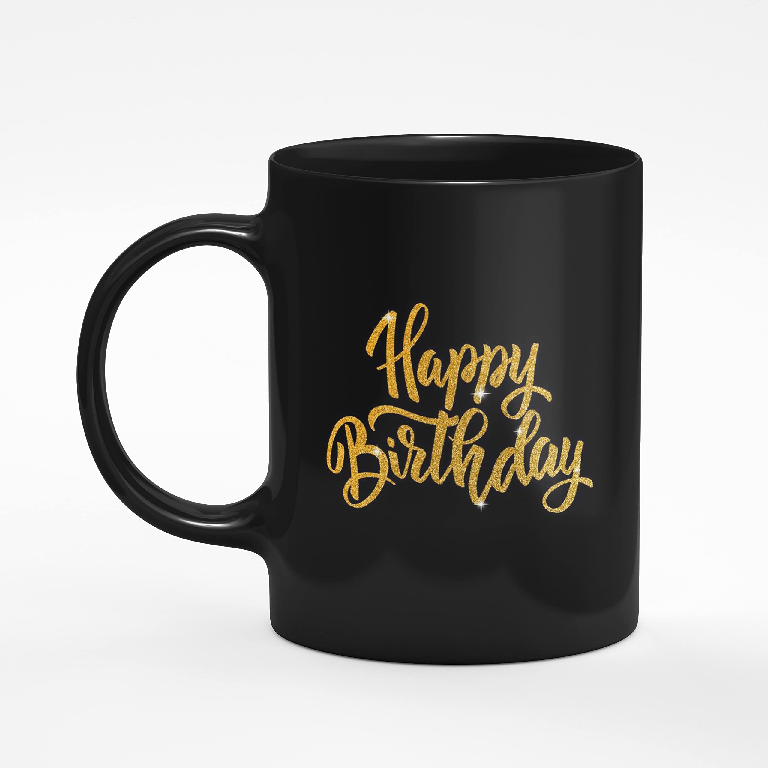 A2Z Merchandise Happy Birthday Special Printed Black Ceramic Coffee Mug, Black 330 ml, Pack of 1| Birthday Coffee Mug| Coffee Mug