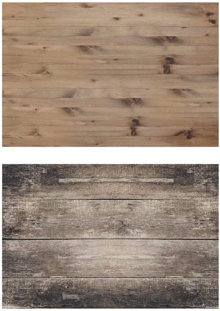 両面利用可背景ペーパー 撮影背景紙 大理石 木紋の背景シート 防水紙の