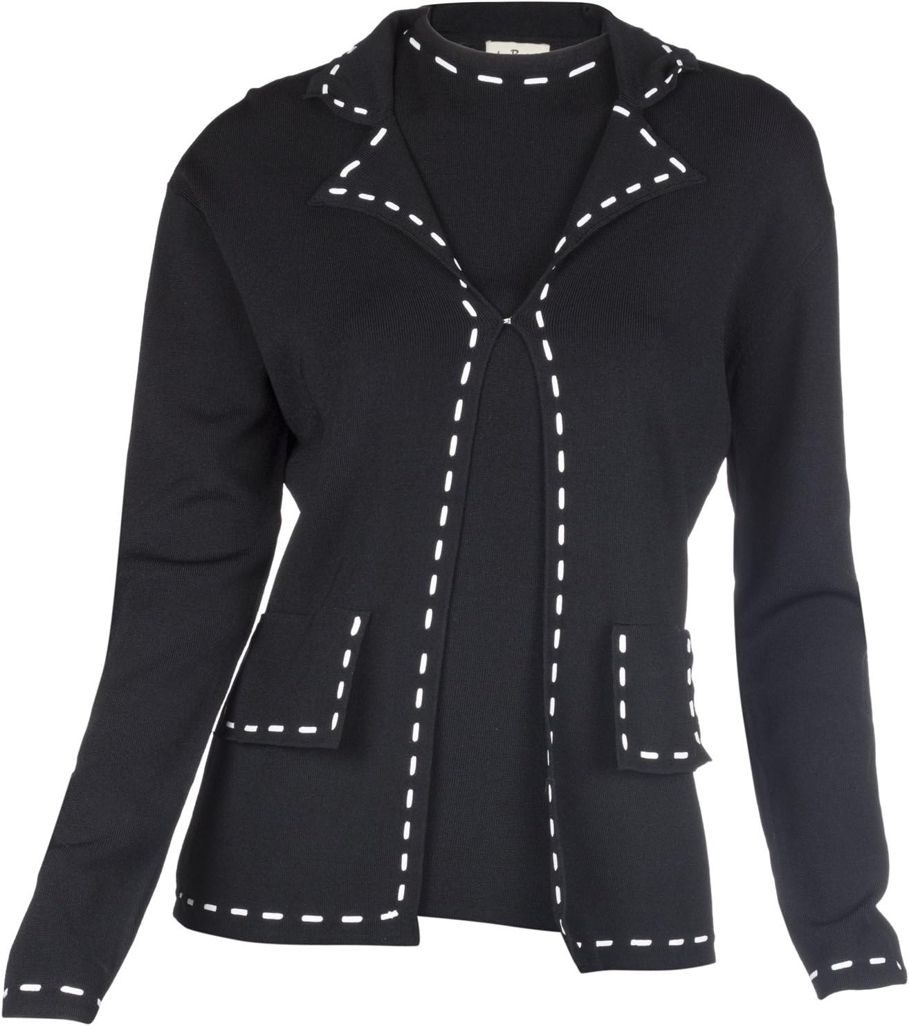 Ms Lulu Women's Knitted Shell and Long Sleeve Cardigan Twin Set, Elegant Sweater Set
