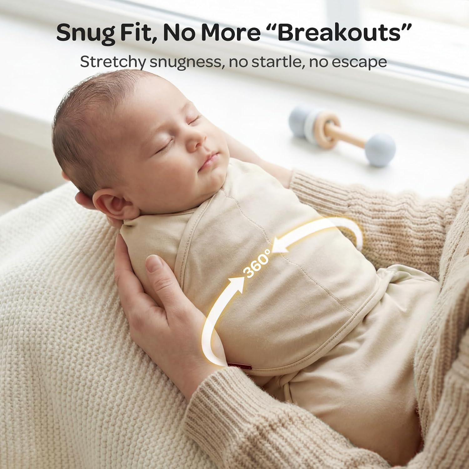 Momcozy Swaddles for Newborns, Quiet Fastener Swaddle Suitable for Infant 0-3 Months, New-Parent-Friendly Sleep Sack, Reduce Startle Reflex, Newborn Boys Girls Registry Essentials, 2-Pack, Harmony