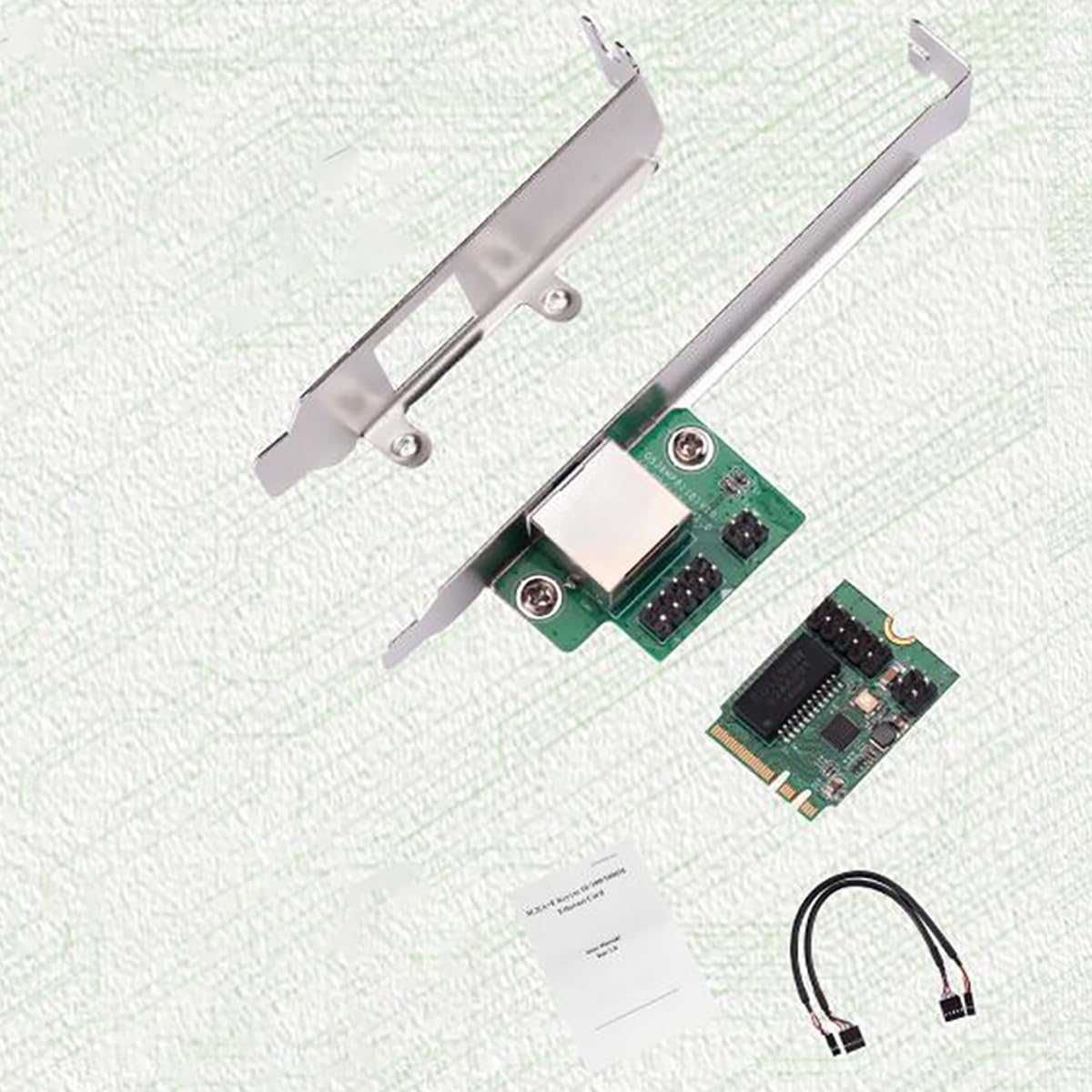 Adapter M.2 (Key A+E) na RJ45 Gigabit Ethernet 1000 Mb/s przewodowa karta sieciowa, kontroler PCIe NGFF 2230 LAN z funkcją Wake-on-LAN, kompatybilny z Windows/Linux/Mac OS