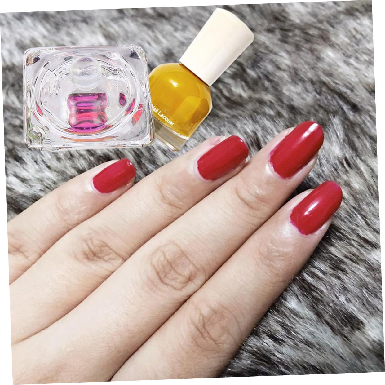 2pcs Crystal Nail Art Cups Lid Craft for Spa Manicure Bowl Nail Soaking Bowl