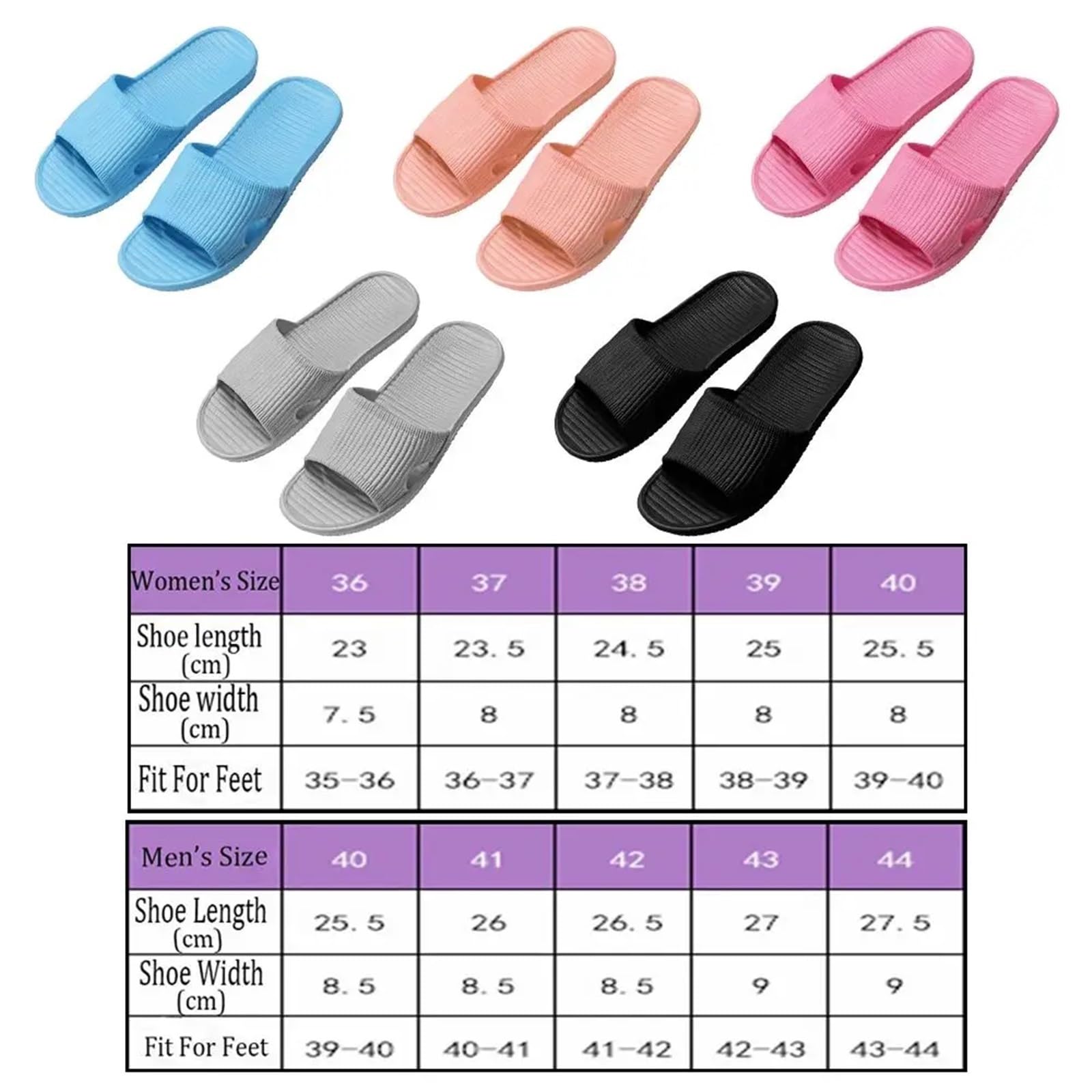 Pantuflas de verano, 2 pares, cómodas y suaves, para ducha, de verano, para baño, sandalias para mujer, pantuflas de hombre para mujer