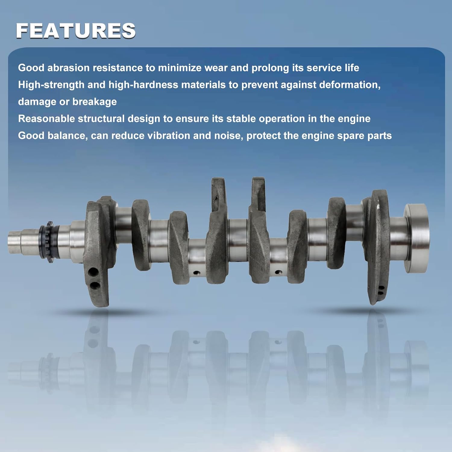 23110-2B610 Crankshaft Compatible with Hyundai Accent Veloster 2013-2017 1.6L Kia Rio Soul 2012-2017 Replace OE 231102B610