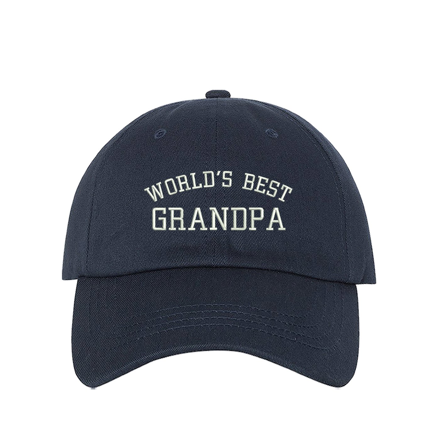 Prfcto Lifestyle World's Best Grandpa Dad Hat - Navy Baseball Hat - Unisex