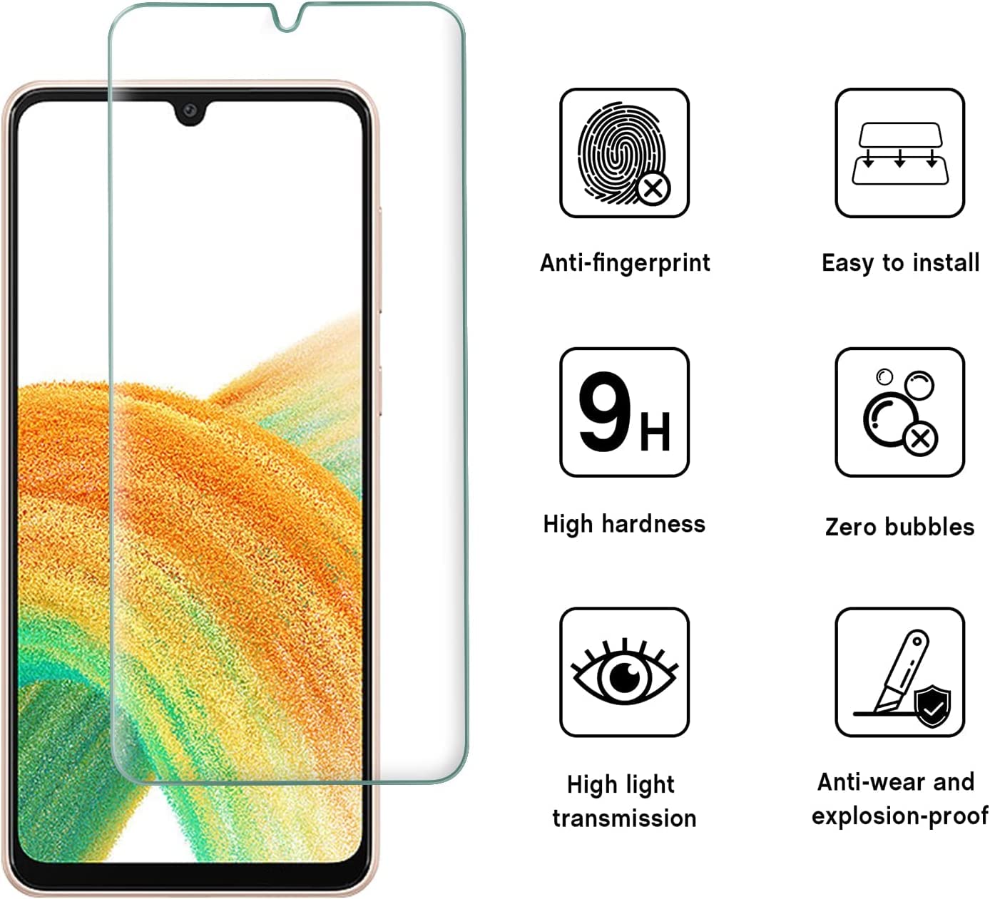 3-Pezzi Vetro Temperato per Huawei Mate 20 X Pellicola