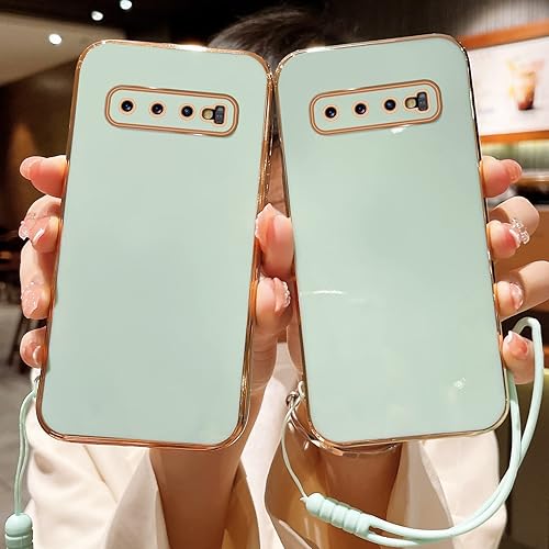 Miniatura 3 de Funda para Samsung Galaxy S10, Galaxy S10 para mujer, galvanoplastia, de lujo, estética, moderna, bonita, de cámara completa, protección de TPU