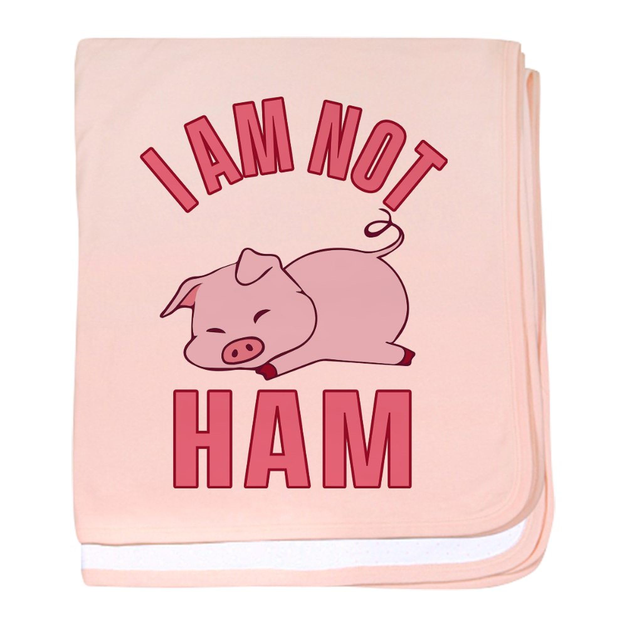 CafePress I Am Not Ham Animal Liberation Vegan Baby Blanket, Super Soft Newborn Swaddle