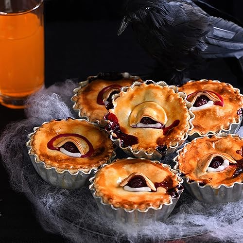 Miniatura 3 de Hemoton Envoltorio de tarta de huevo, 12 piezas de tarta de huevo, mini moldes de acero inoxidable, mini tartaleta de tartaleta, pastel de tartaleta