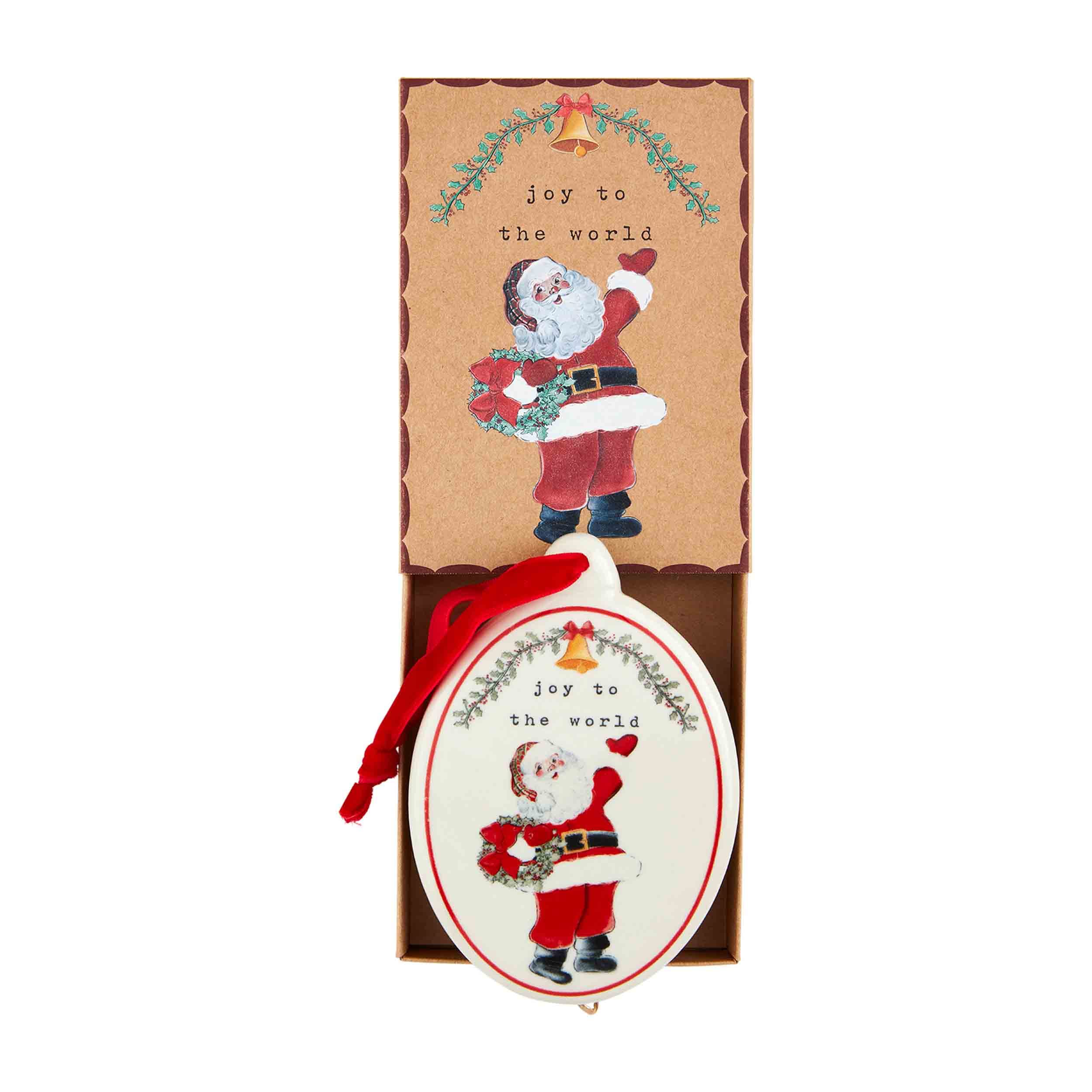 Mud Pie Vintage Christmas Ornament, Joy, 5 14'' x 3 34''
