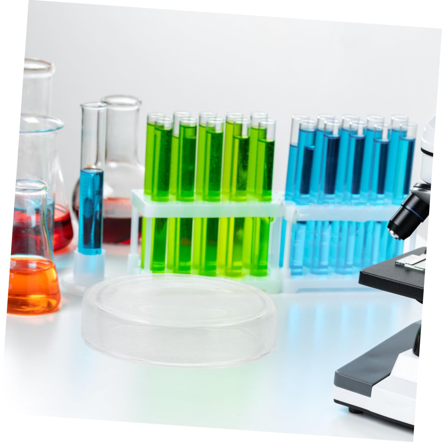 PLAFOPE 6piezas Placas De Cultivo Celular Borosilicato Unidades Platos De Petri Transparentes Resistentes Altas Temperaturas Para Laboratorio y Experimentos Biológicos
