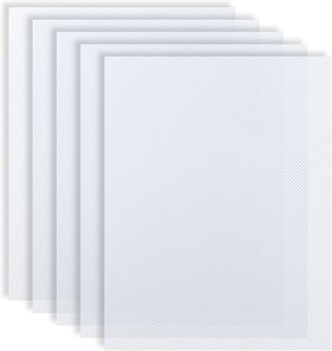 Binditek Paquete de 15 fundas de presentación de encuadernación de 16 mil, cubiertas poliméricas pesadas con patrón forrado, cubiertas frontales de