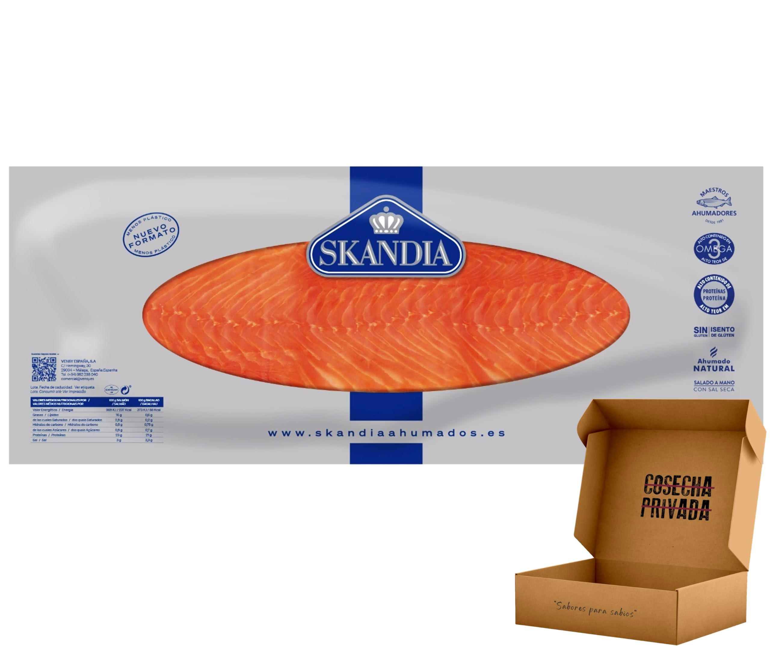 Salmón Noruego Ahumado - Envío 24 h - Salmón Premium Fileteado en lonchas en bandeja (400g) — view 5