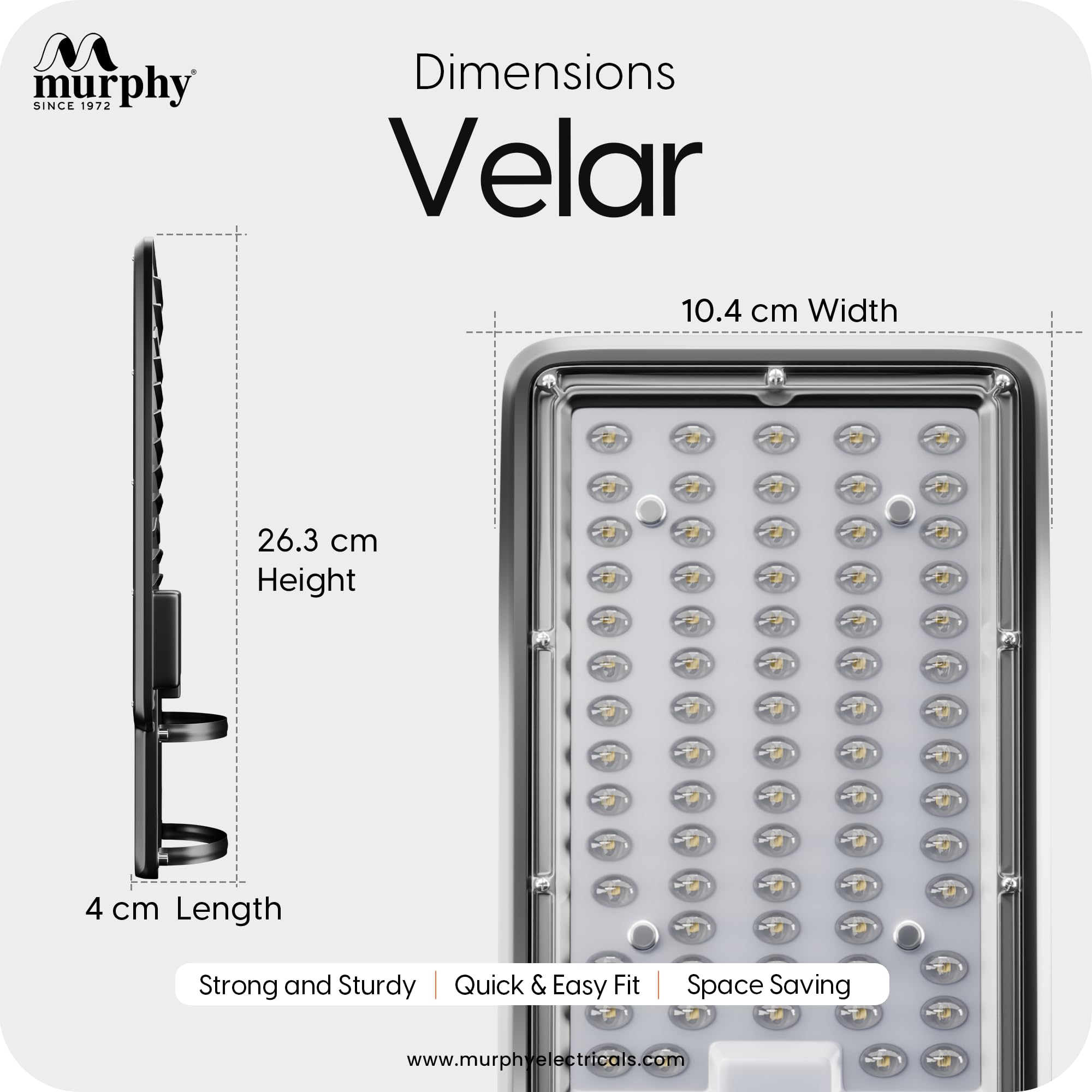 Murphy LED Street Lights - 3600 Lumens, Waterproof & Auto On/Off -5