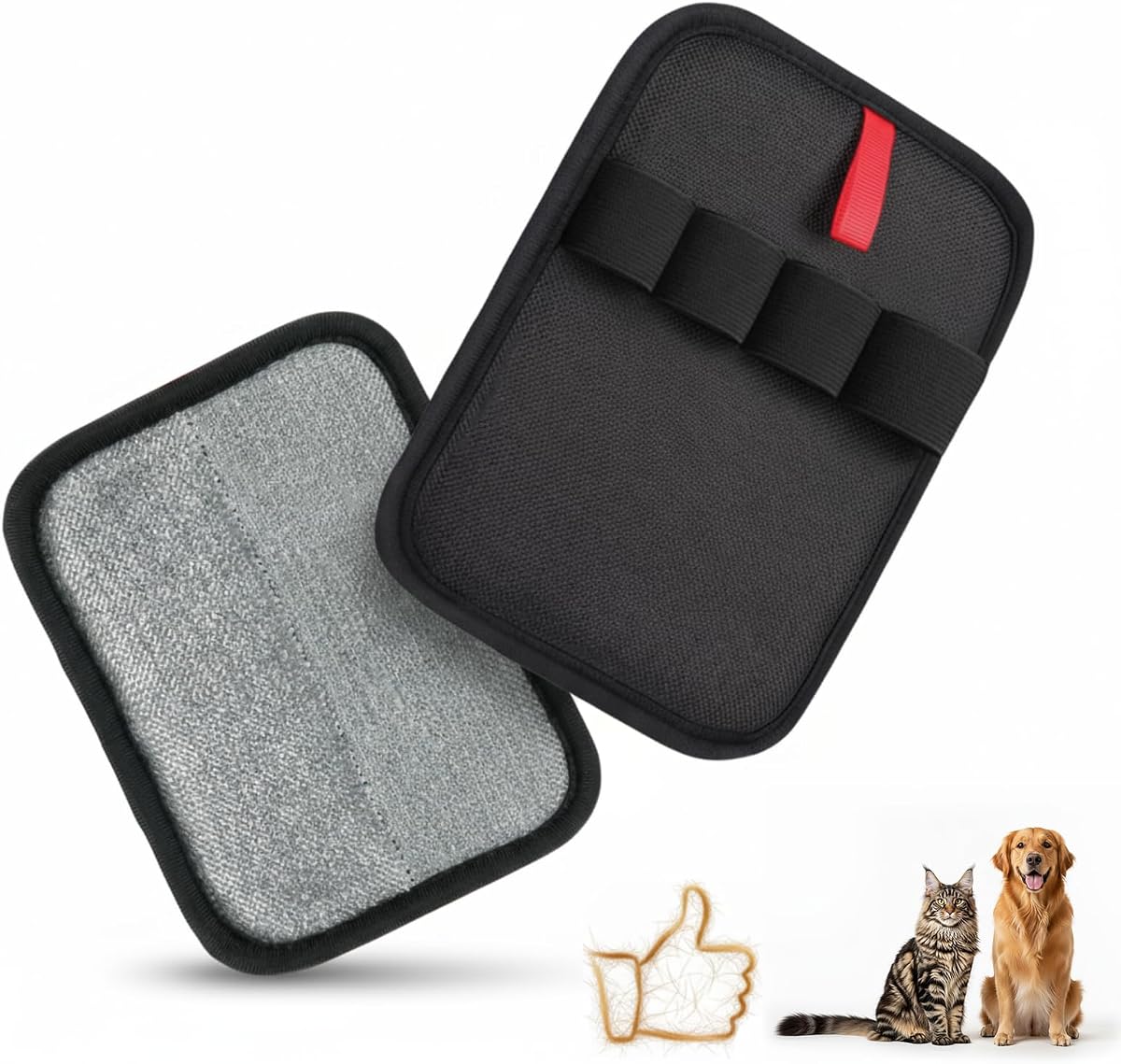 Guante depilatorio para mascotas, herramienta reutilizable para depilación de mascotas, ajuste cómodo con 4 dedos, transpirable, cepillo de aseo mágico para gatos y perros, removedor de pelo electrostático para mascotas para lavandería, alfombras, sofás y cortinas