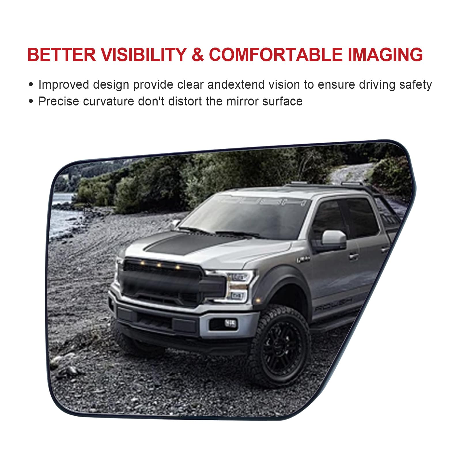 2021 2022 2023 Ford F-150 Front Door Right Side Rear View Mirror Heated Passenger | Texas-e-parts - Foto 5