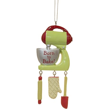 Stand-Up Pioneer Woman "Born to Bake" Stand Up Mixer, 4.25", Christmas Ornaments