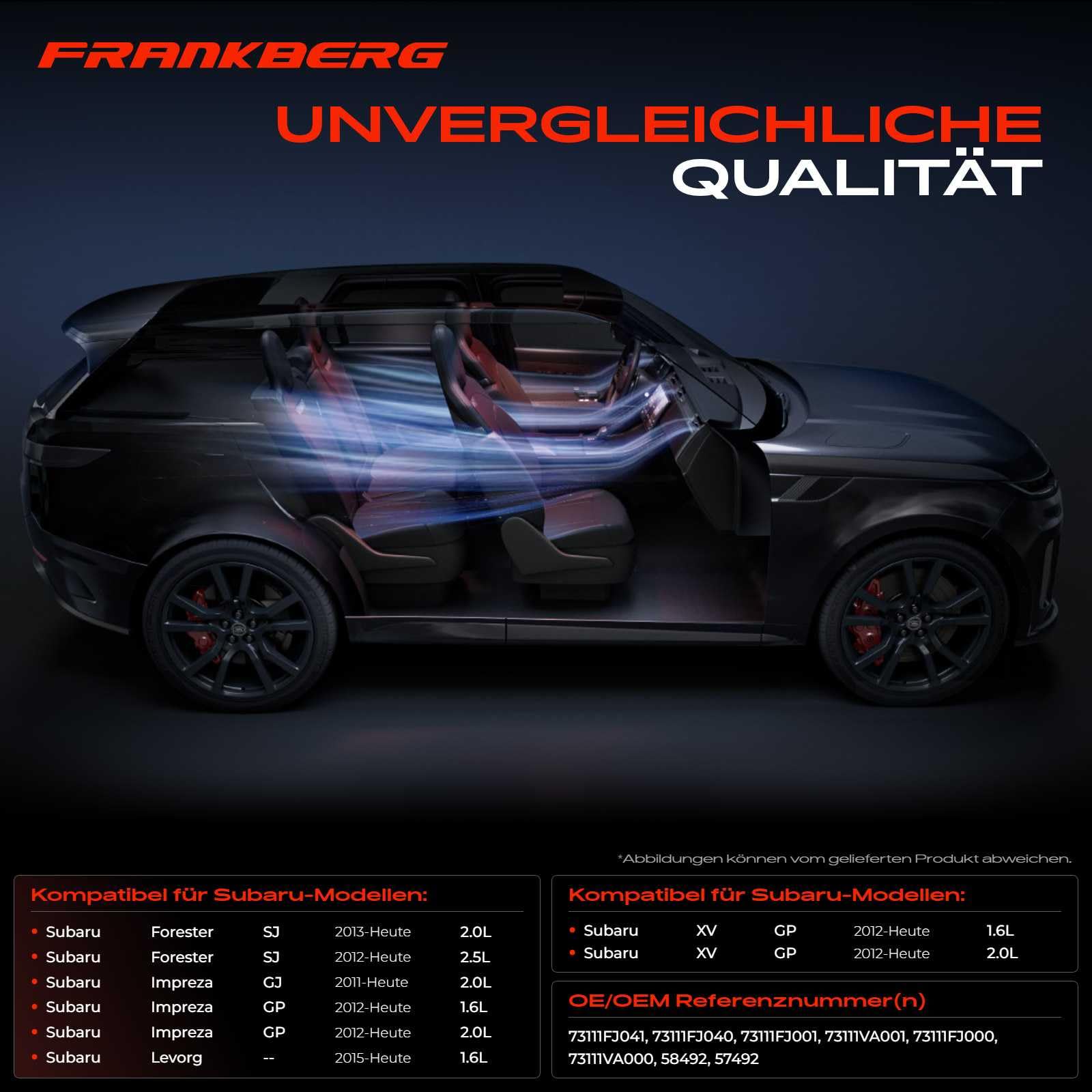 Frankberg Magnetkupplung Klimakompressor Benzin Kompatibel mit Forester SJ Impreza Schrägheck GP Impreza Stufenheck GJ Levorg XV GP Replace# 73111FJ040