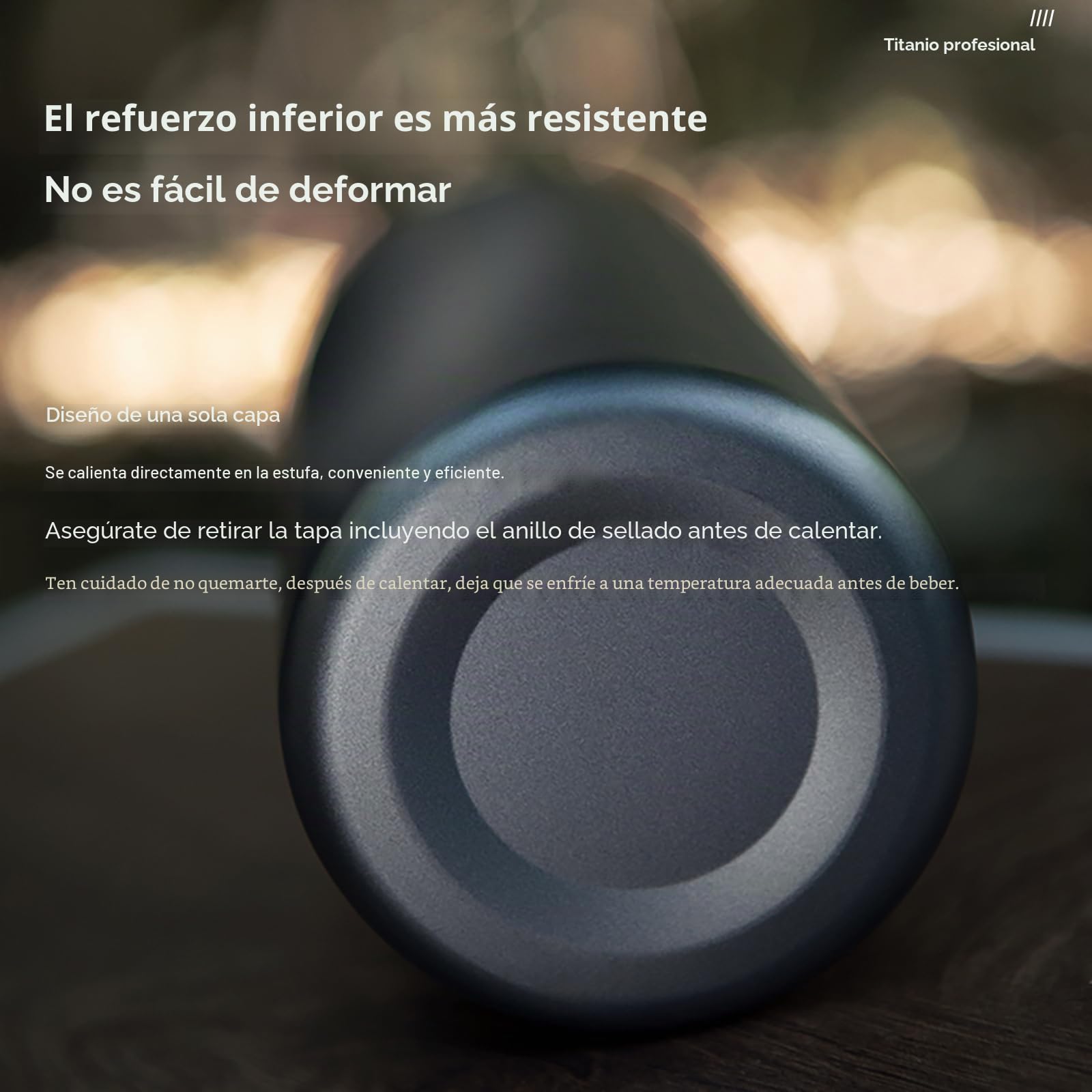 Ti artisan Botella deportiva de titanio de 700 ml, ultraligera, de boca ancha, duradera, a prueba de fugas, para acampar al aire libre, senderismo (23.67 onzas líquidas)