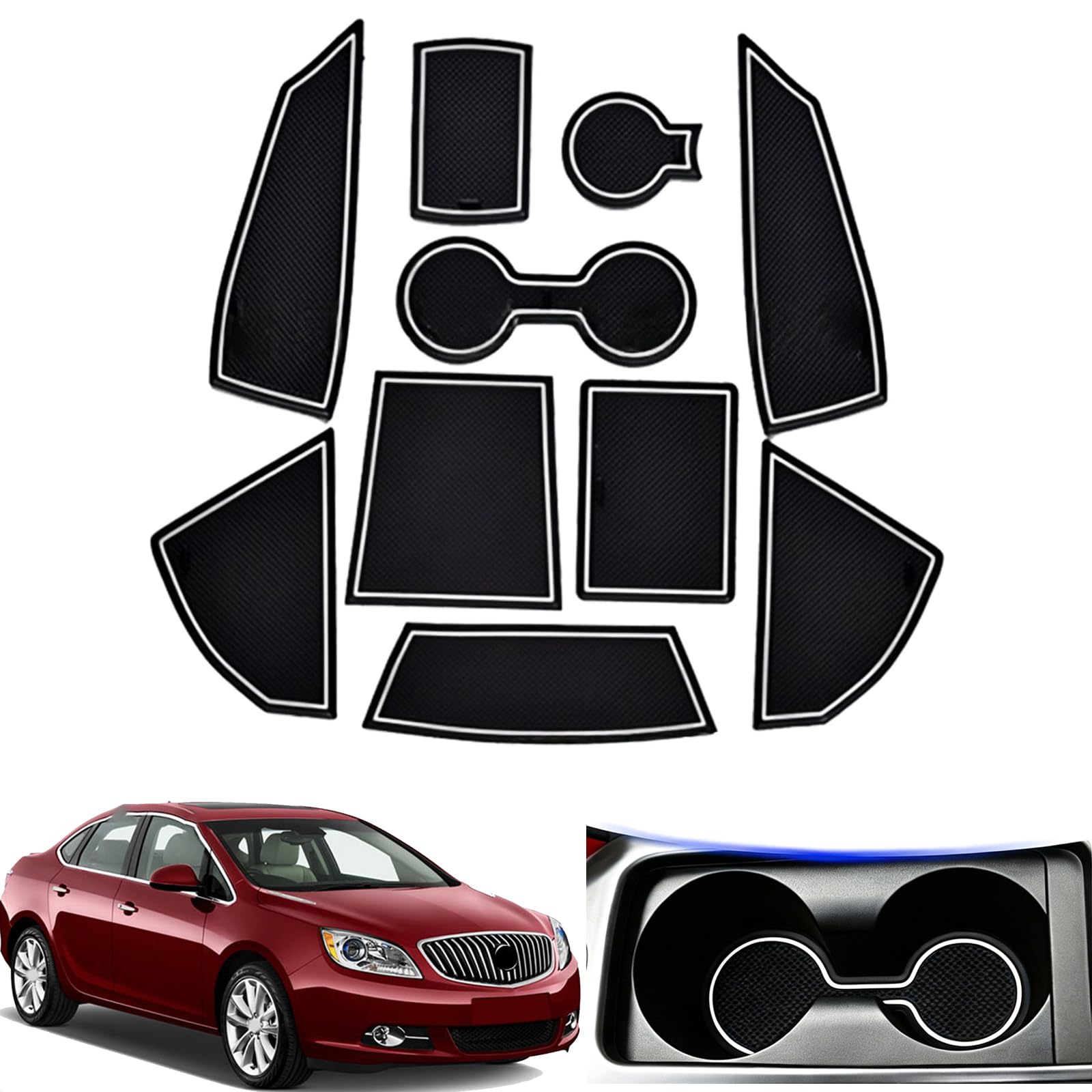 Alfombrillas Buick Excelle GT 2010-2014 portavasos y consola central kit