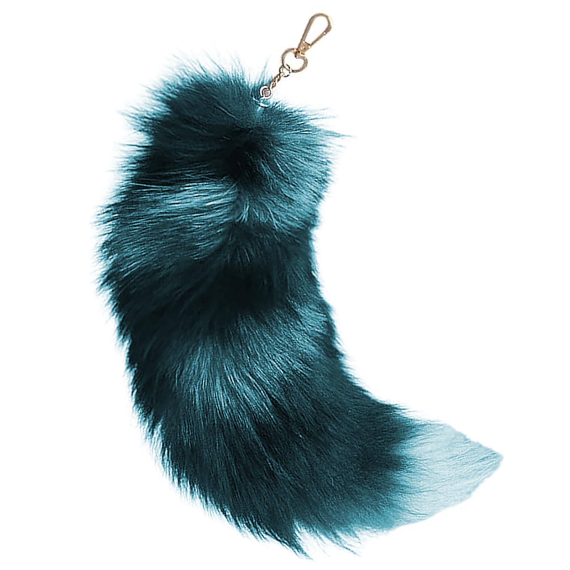 Comebachome Fox Tail Realistic 16inch Furry Tail Keychain Artificial Animal with Clasp Decorative Therian for Key Handbag Cosplay, Style2, Decor
