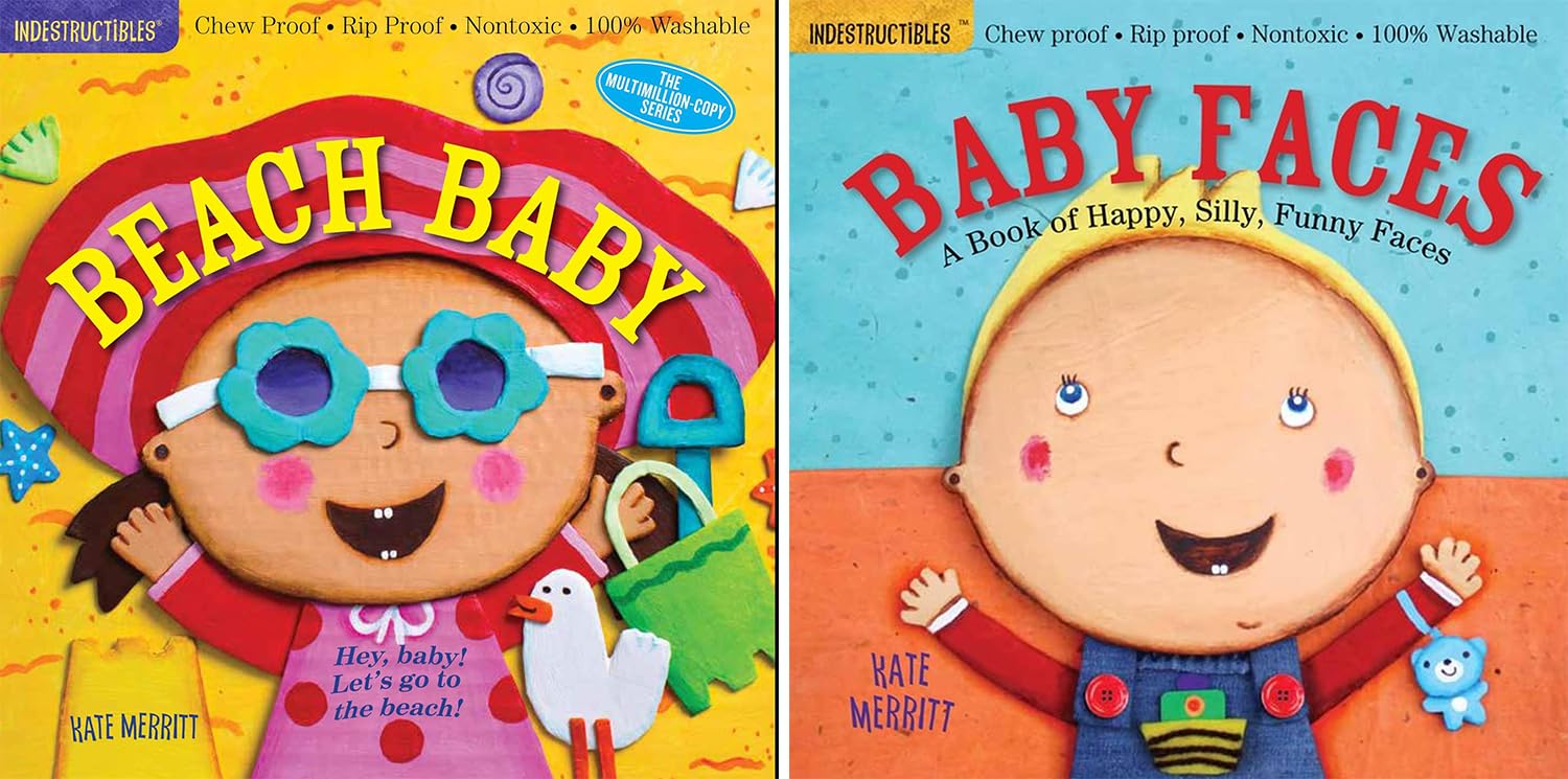 Indestructibles Series, 15 Books Collection Set, Chew Proof - Rip Proof - Nontoxic - 100% Washable (Book for Babies, Newborn Books, Safe to Chew)