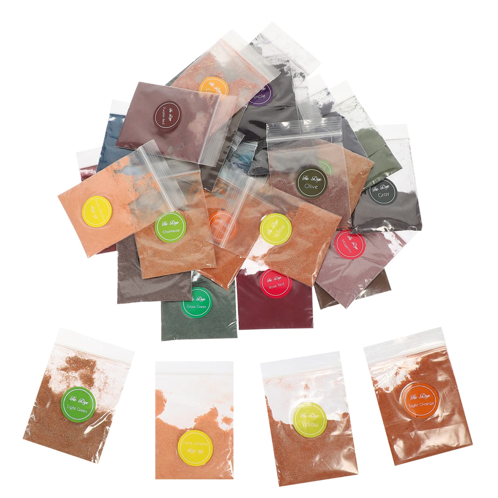 Homoyoyo 32Bolsas Kit De Tie Dye De Colores Polvo Para DIY Ropa Eventos Escolares y Campamentos De Verano Para Adultos